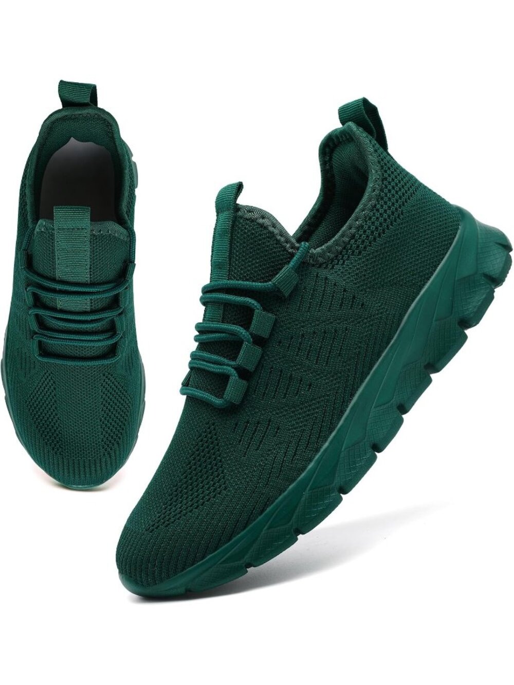 Women's Green Lightweight Non Slip Tennis Running Walking Shoes Fashion Sneaker